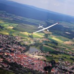 Segelflugzeug über Tirschenreuth